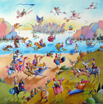 Huile sur panneau bois