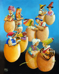 Huile sur panneau bois